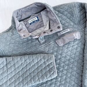 Magellan Men's‎ Quilted Pullover 2XL XXL Light Green. Outdoor. Quarter Snap